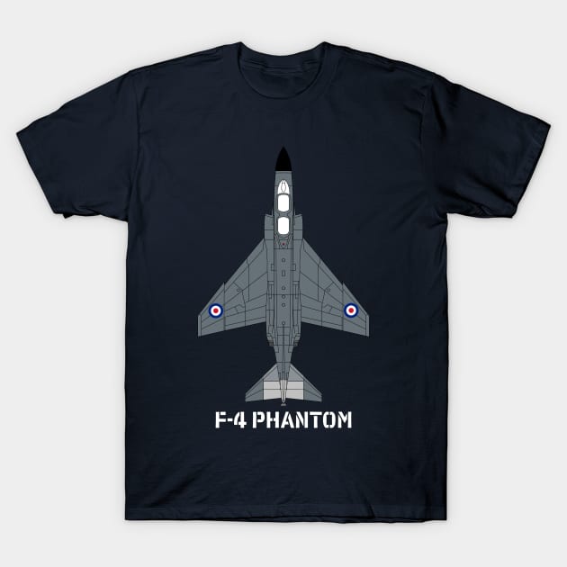 McDonnell Douglas F-4 Phantom (UK Navy) T-Shirt by BearCaveDesigns